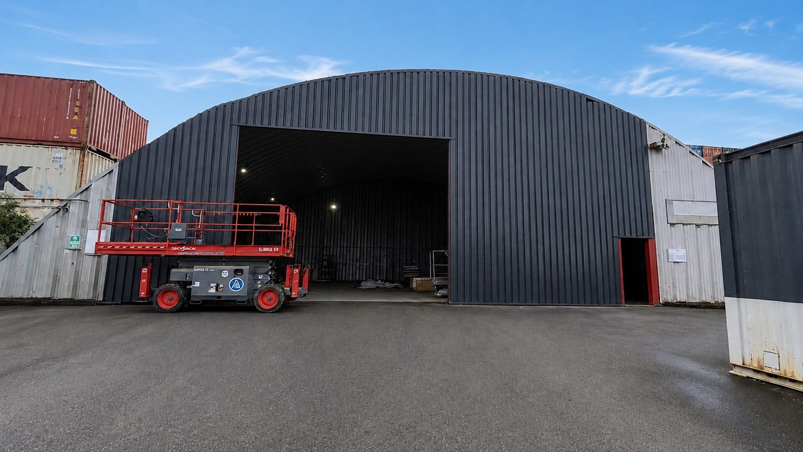 Industrial dome during cladding and access works